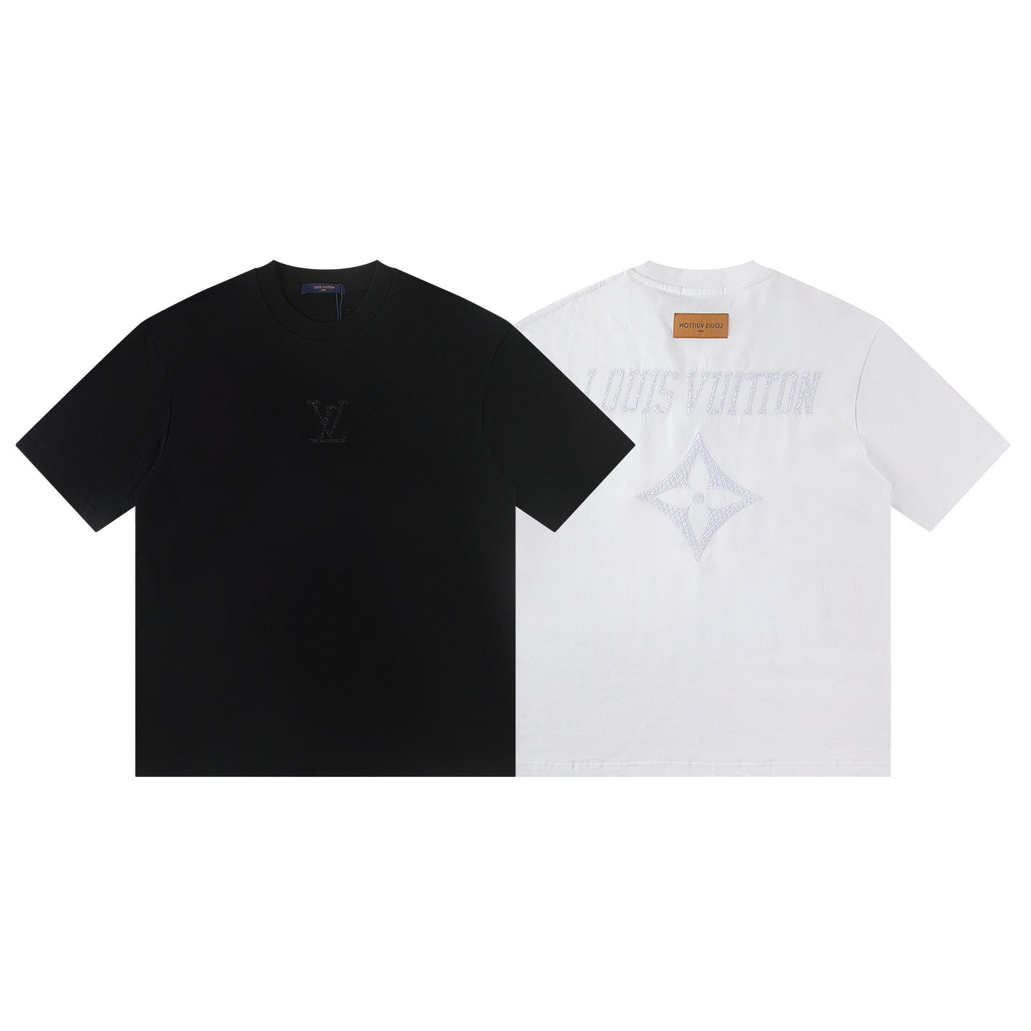 260113 New high-quality solid-color embroidered T-shirt