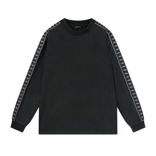 260113 New high-quality striped woven fabric washed snowflake long-sleeved shirt