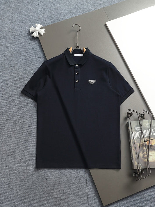260113 New high-quality towel collar polo with triangular logo