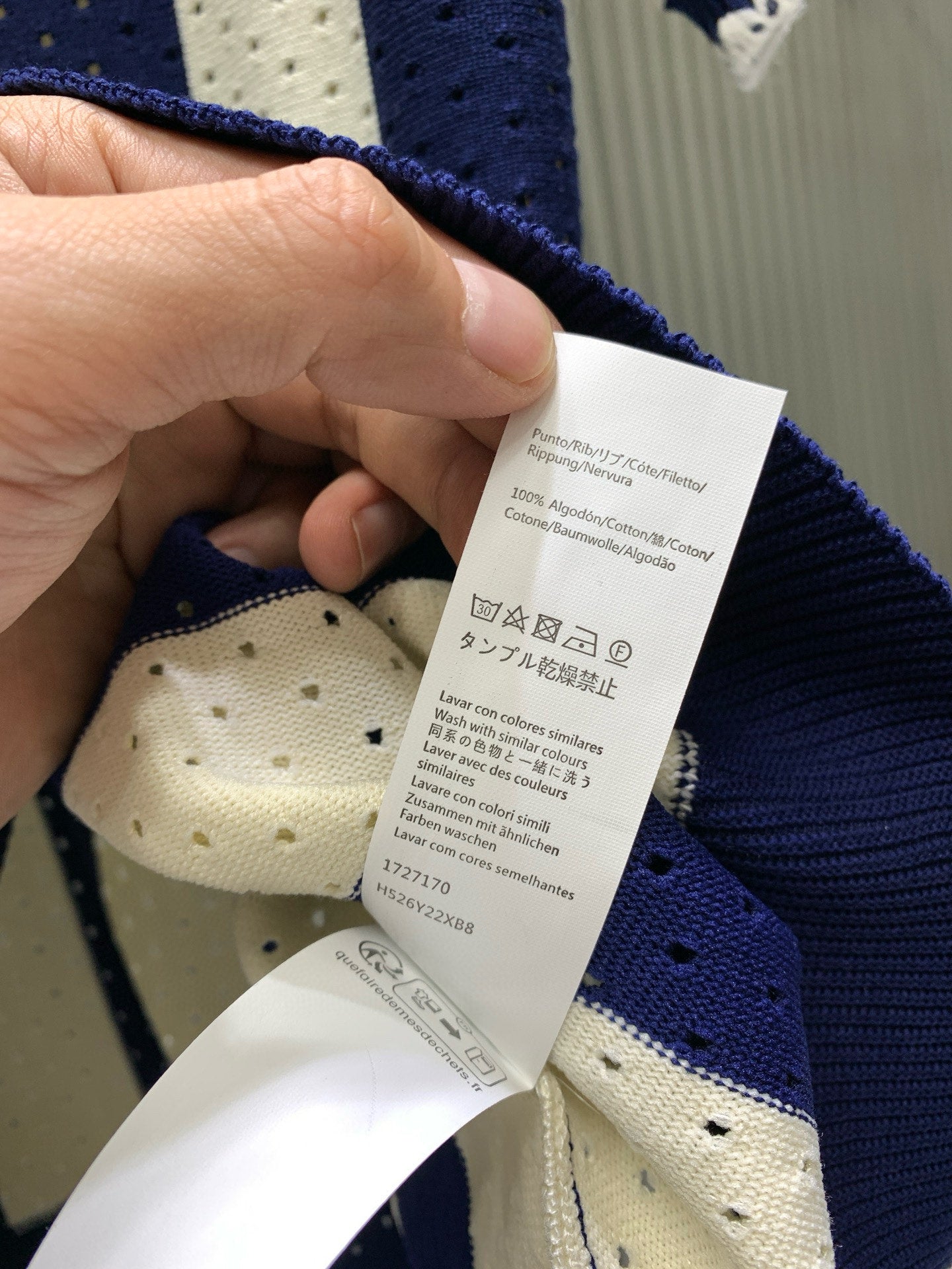 060311 New high-quality diamond-pattern jacquard design open-weave knit polo shirt