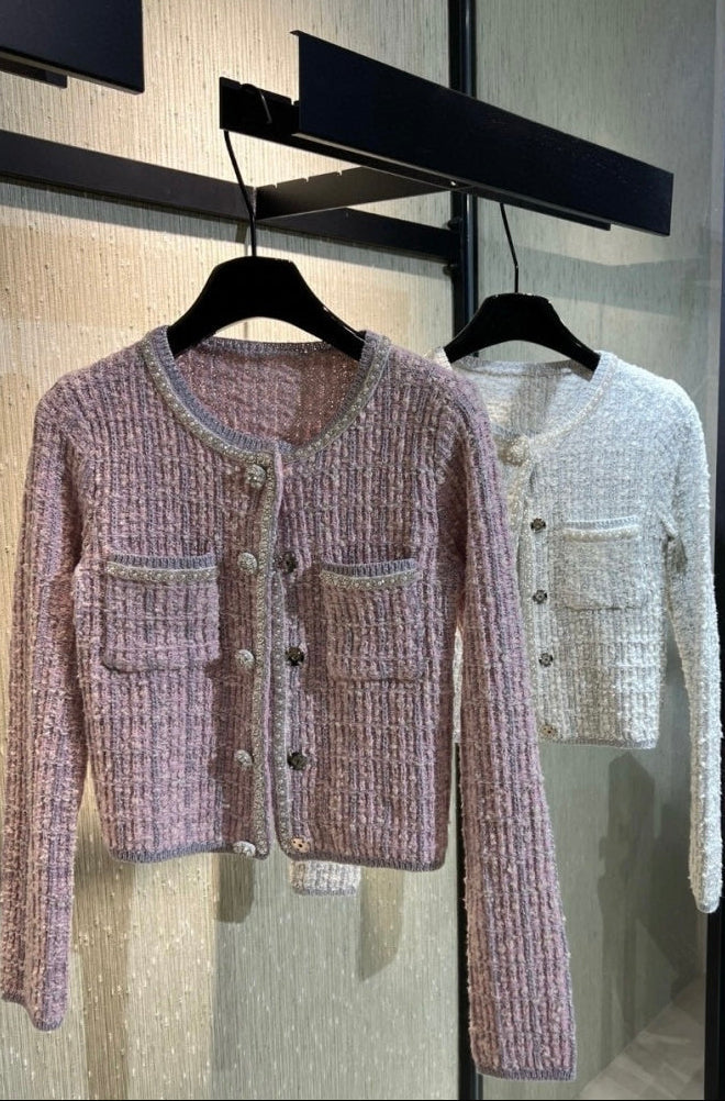 260317 New high-quality collar bead-dazzling little fashion coat