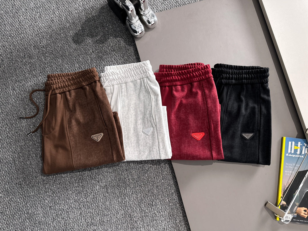 260317 New high-quality knitted patchwork metal-studded shorts