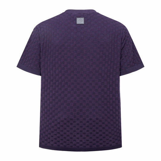 260323 New top-quality, flawlessly crafted woolen custom-made checkered T-shirt