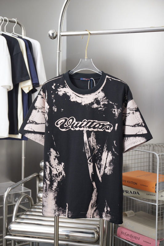 260323 New high-quality graffiti-overprinted print T-shirt