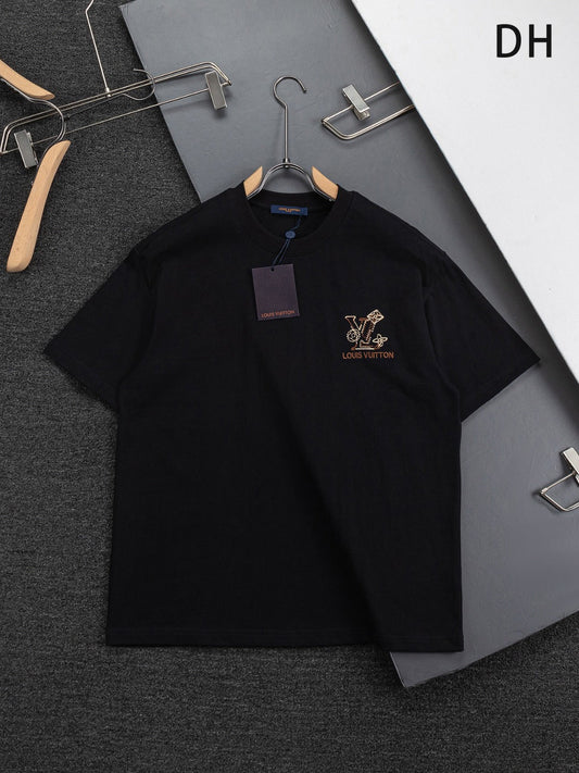 260415 New high-quality small logo embroidered simple T-shirt