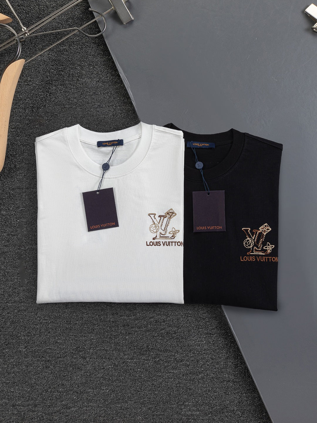 260415 New high-quality small logo embroidered simple T-shirt