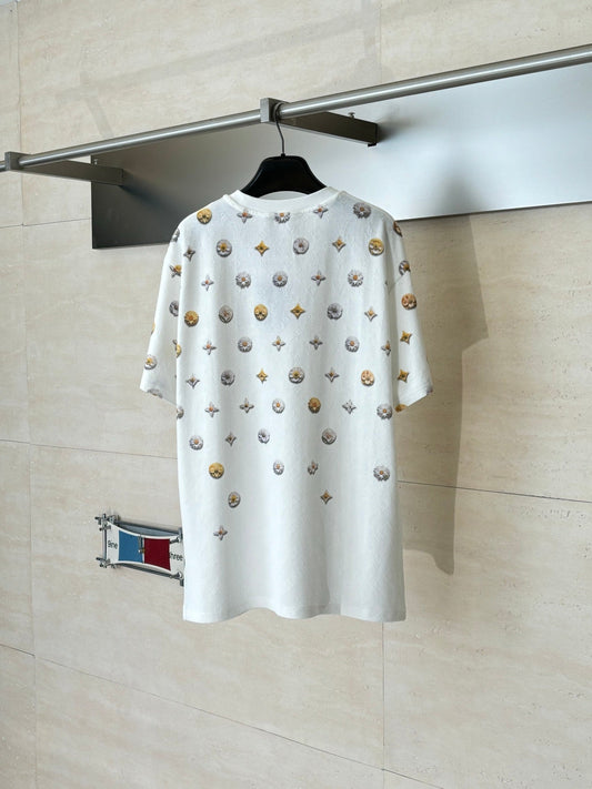 260428 New high-quality jacquard daisy-print T-shirt