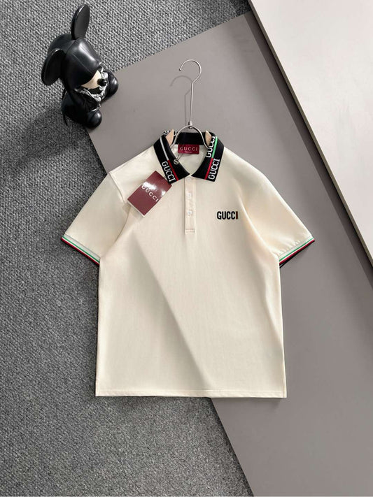 260511 New high-quality embroidered neckline jacquard patchwork design Polo shirt