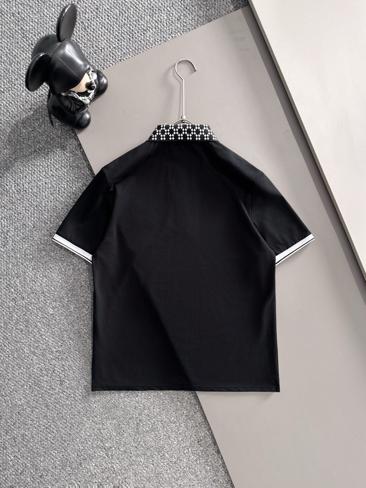 260511 New high-quality embroidered neckline jacquard patchwork design Polo shirt