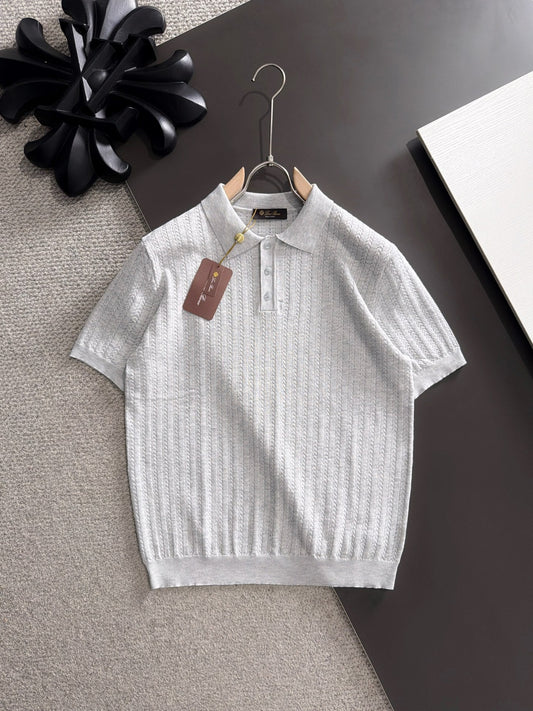 260511 New high-quality combed cotton yarn knitted polo shirt