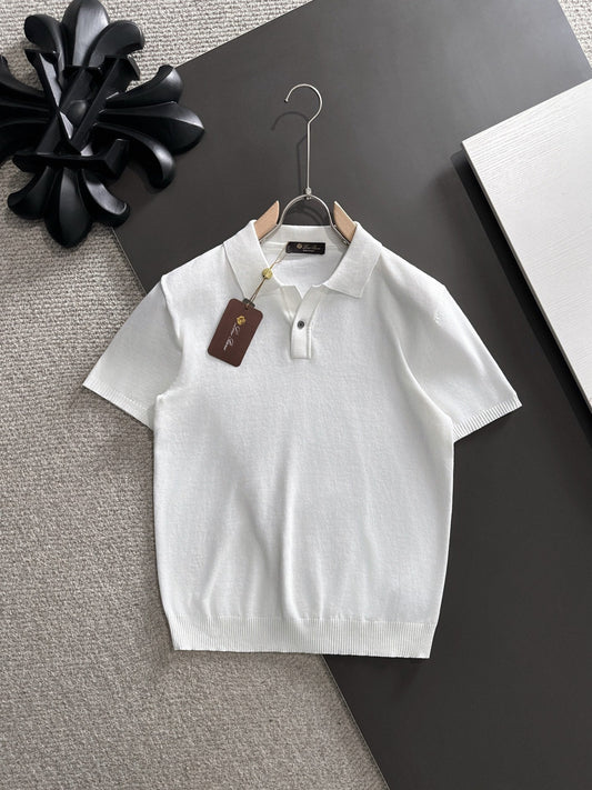 260511 New high-quality combed cotton yarn knitted polo shirt
