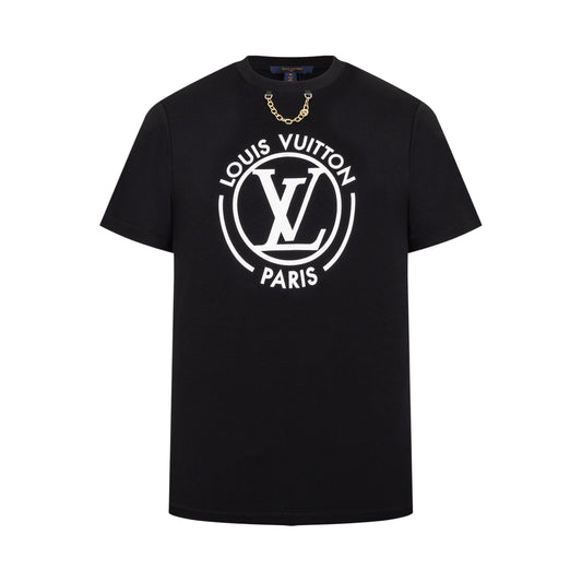 260511 New high-quality custom fabric large print chain T-shirt