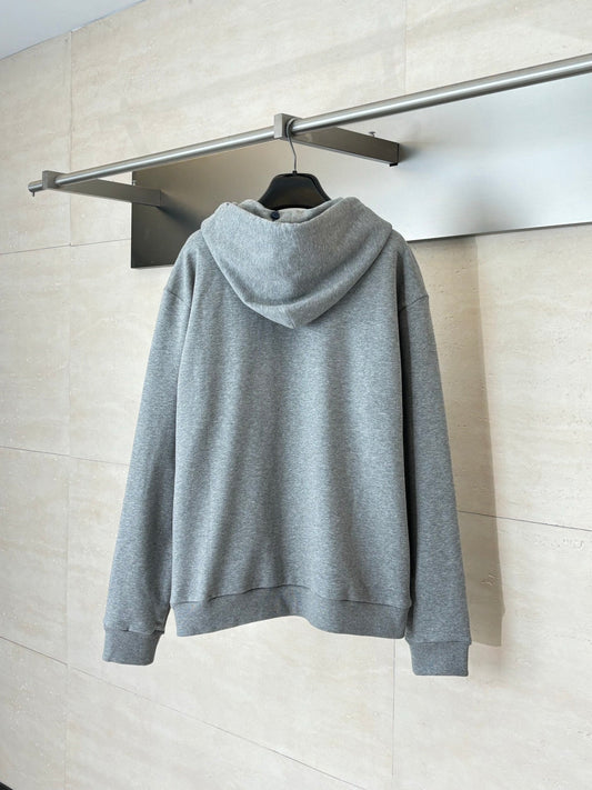 260616 High-quality new embroidered zipper hooded sweatshirt