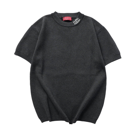 260616 High-quality new jacquard letter logo collar knitted T-shirt 以上翻译结果来自有道AI翻译标准模型· 通用场景