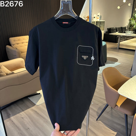 260616 High-quality new embroidery technique logo letter short-sleeved shirt