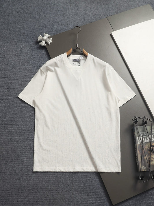 260624 High-quality new gradient dotted print letter T-shirt