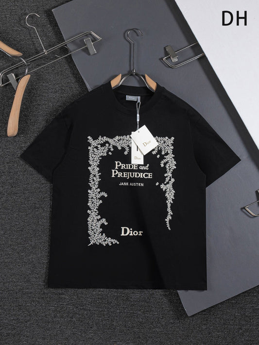 260701 High-quality new embroidered thorn design T-shirt