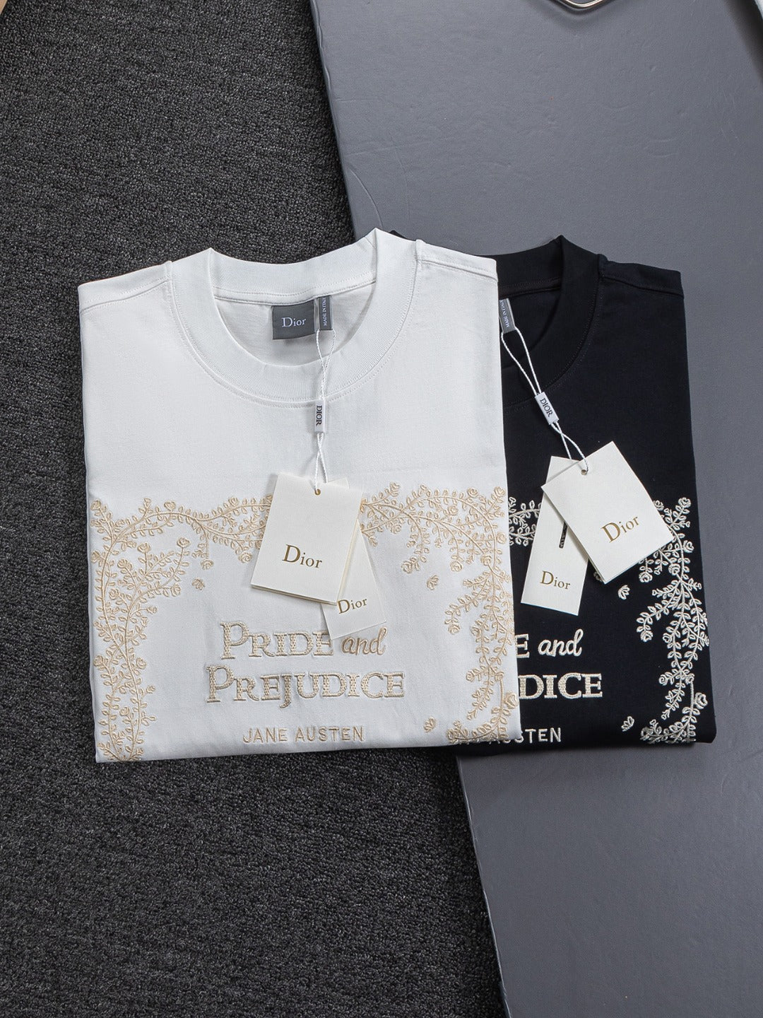 260701 High-quality new embroidered thorn design T-shirt