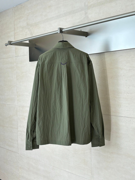 260701 High-quality new olive green functional crew-neck zipper jacket coat