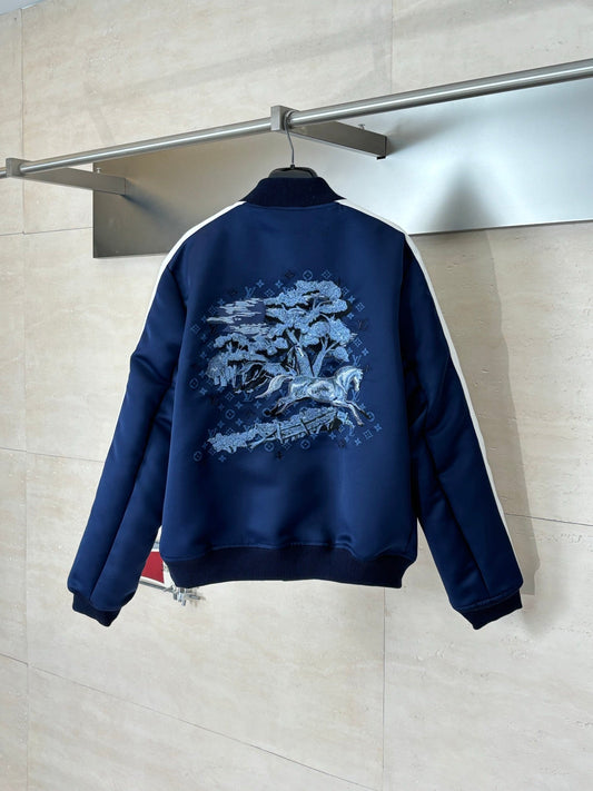 260701 High-quality new limited-edition embroidered cotton coat, baseball jacket, and jacket with embroidery elements