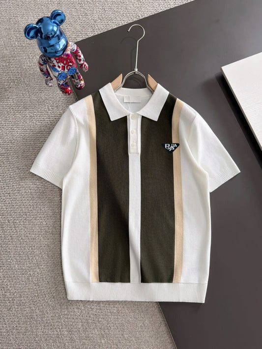 260715 New high-quality custom-made fabric jacquard knitted polo shirt