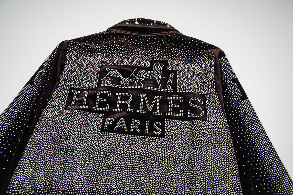 260813 New high-quality, elaborately crafted jacket with full diamond design for men
