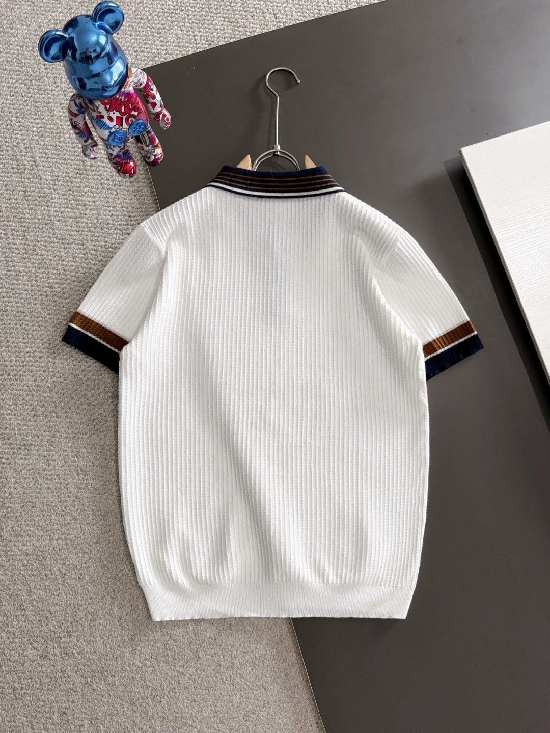 260820 New high-quality combed cotton yarn knitted polo shirt