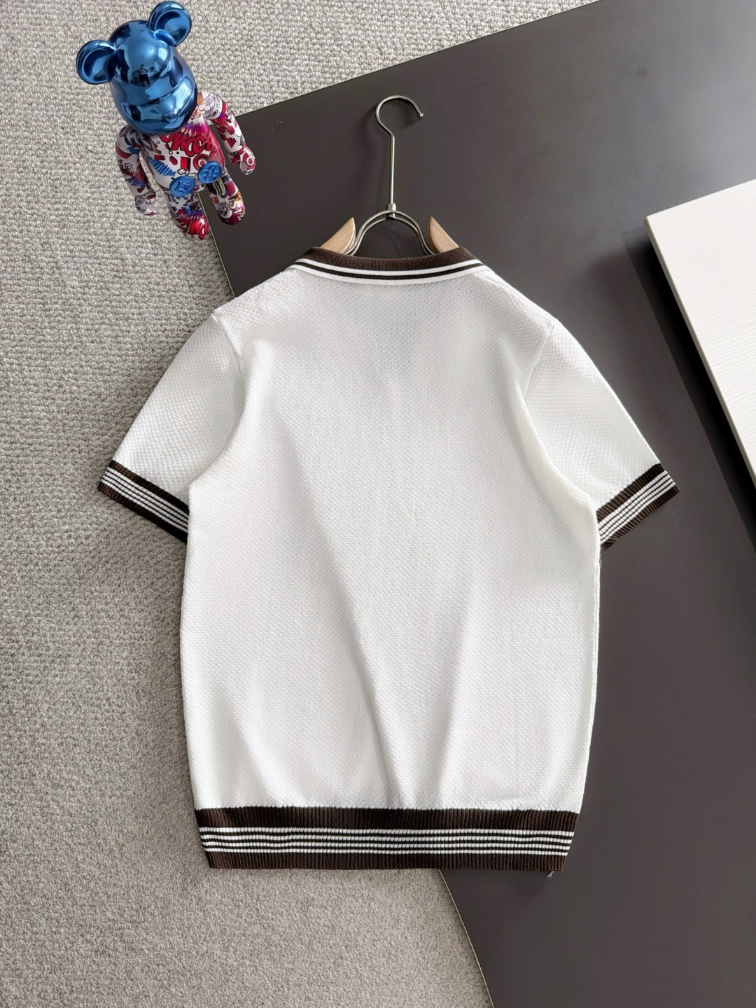 260820 New high-quality combed cotton yarn knitted polo shirt