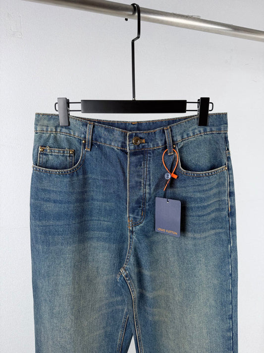 260901 New high-quality, minimalist basic denim pants set