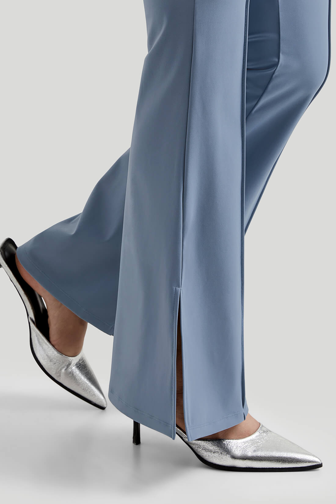 Flared Leg slit Legging With Built In Shapewear