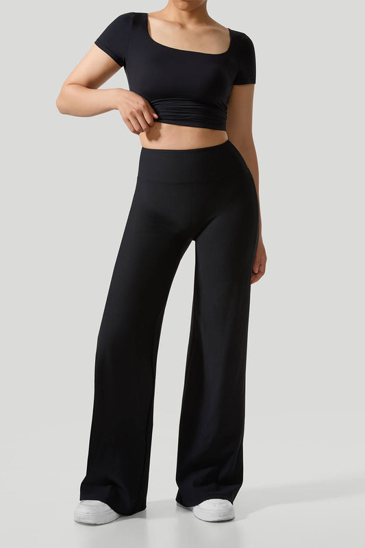 Basic Wide Leg Set - Black