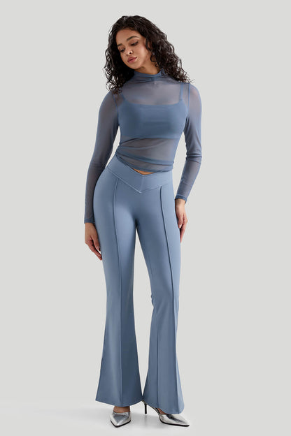 Backless Sexy 3Pcs Flare Leg Set