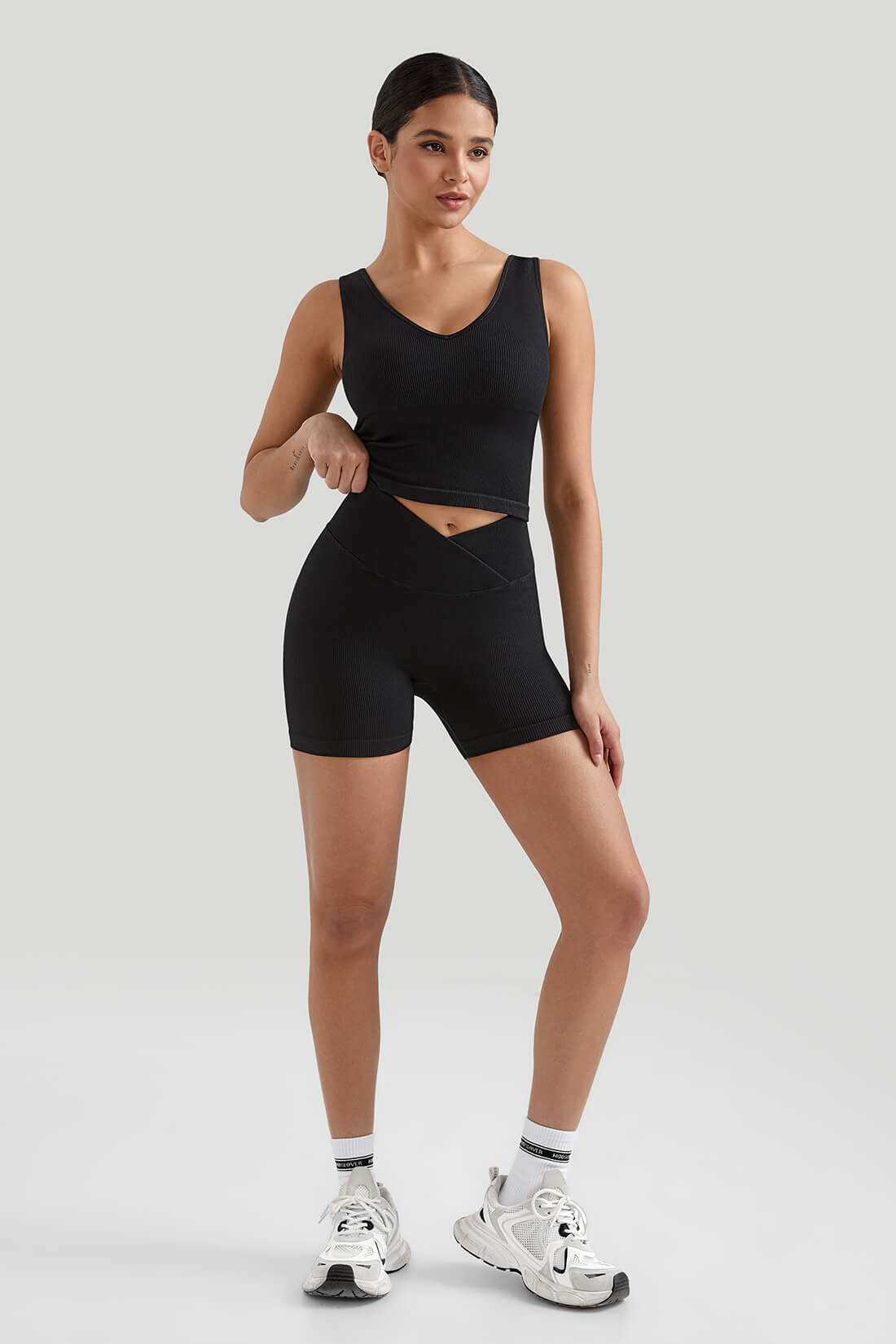 Tummy Control V Waist Short Set