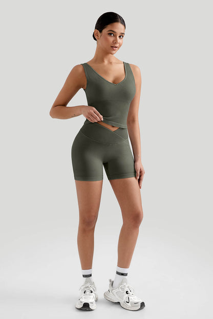 Tummy Control V Waist Short Set
