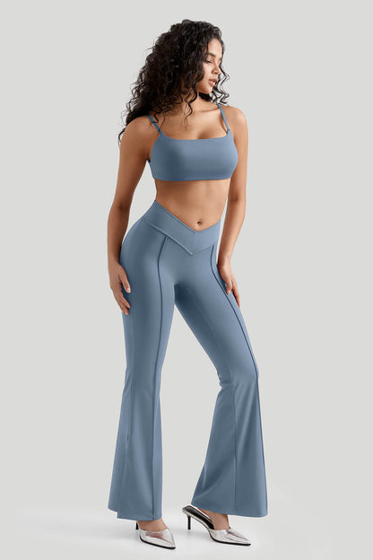 Backless Sexy 2Pcs Flare Leg Set