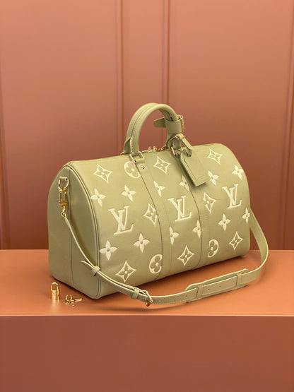 0528 Keepall Bandoulière 45 Monogram Empreinte Leather