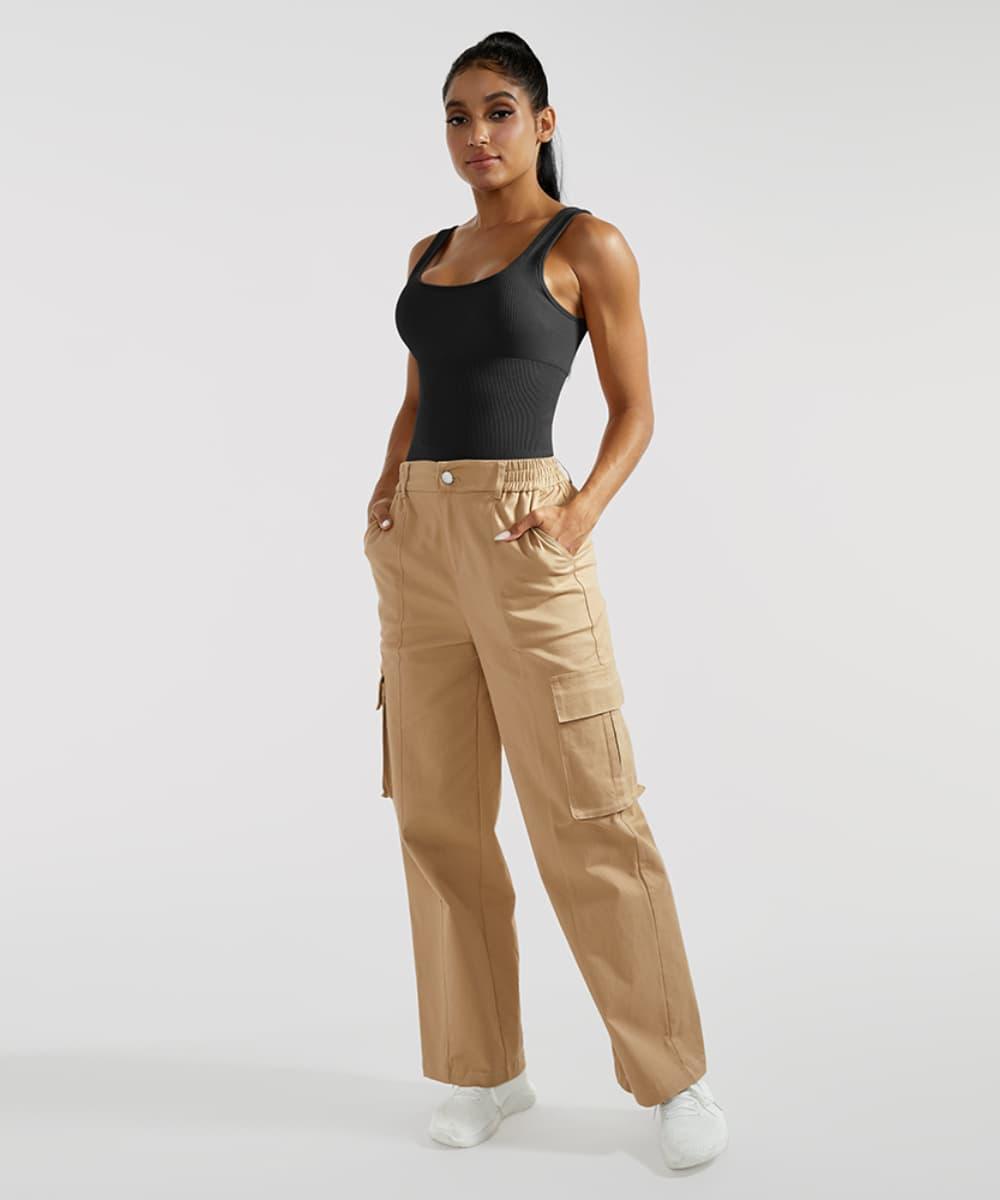 Ribbed Tummy Control Solid Color Sleeveless Seamless Bodysuit - MOOSLOVER