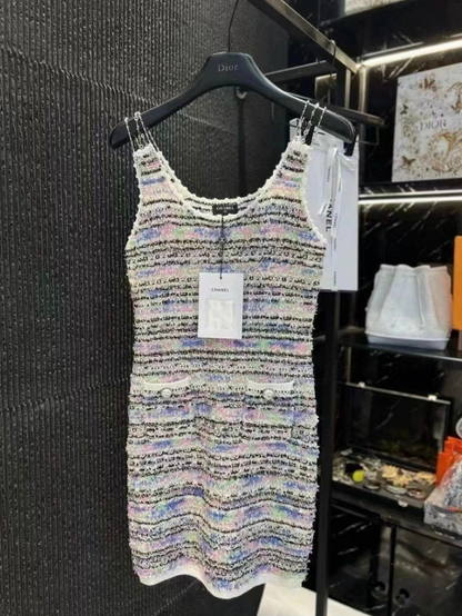 260315 New spring-autumn color-striped knitted tank top