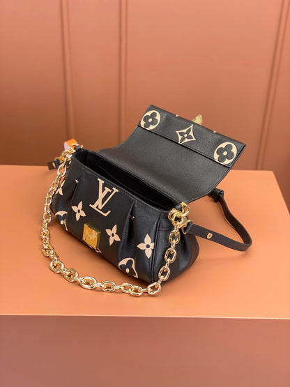 0528 Favorite Bicolour Monogram Empreinte Leather