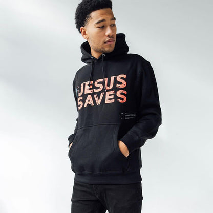 Jesus Saves Print Men's Hoodie