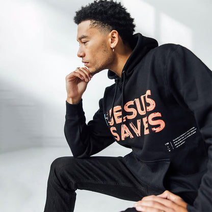 Jesus Saves Print Men's Hoodie