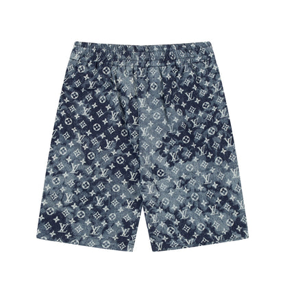 Heavy craft wash denim shorts