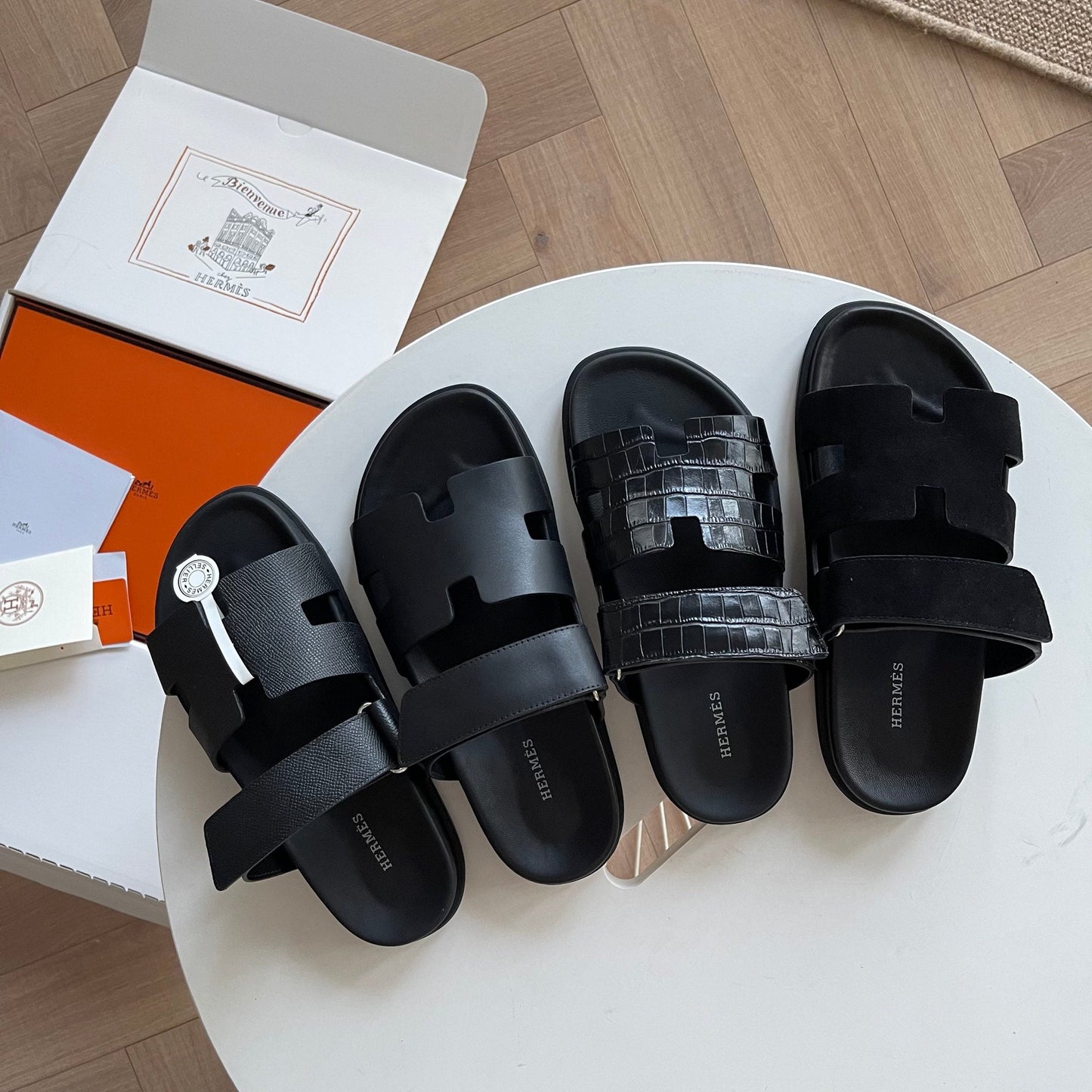 0425 The latest summer calfskin functional sandals