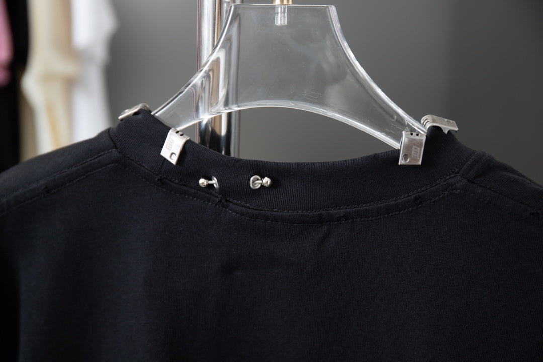 0617 New metallic neckline T-shirts