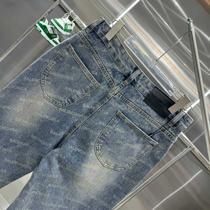 0617 New cargo style printed jeans