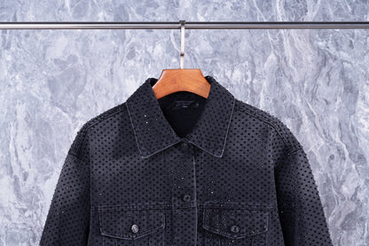 0717 New heavy craft whole pressed drill denim jacket