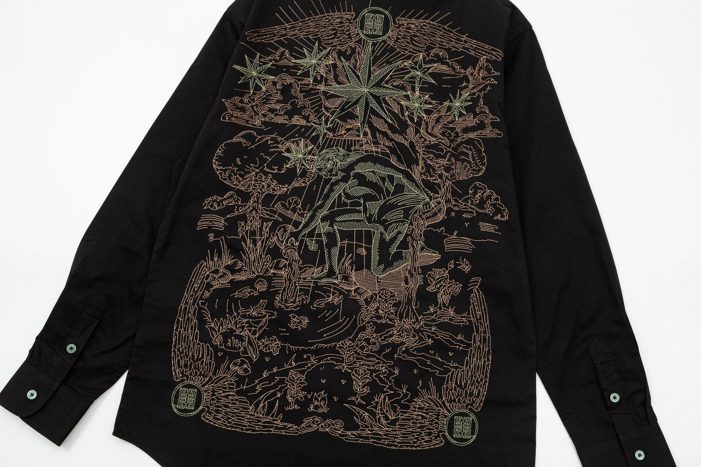 0717 The latest back intricate embroidery craft shirt jacket