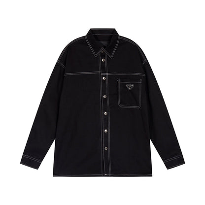 0730 New simple and stylish long-sleeved shirt