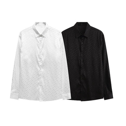 0808 New silk skin-friendly long-sleeved shirt