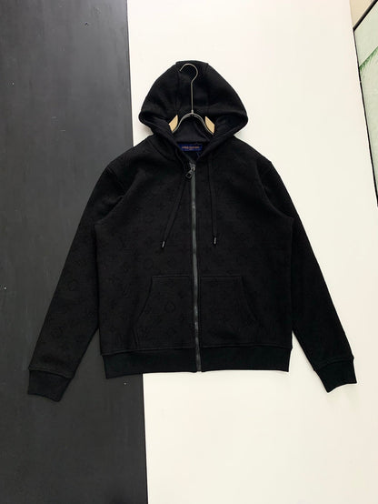 0808 New thick jacquard comfortable zipper hoodie（suit)